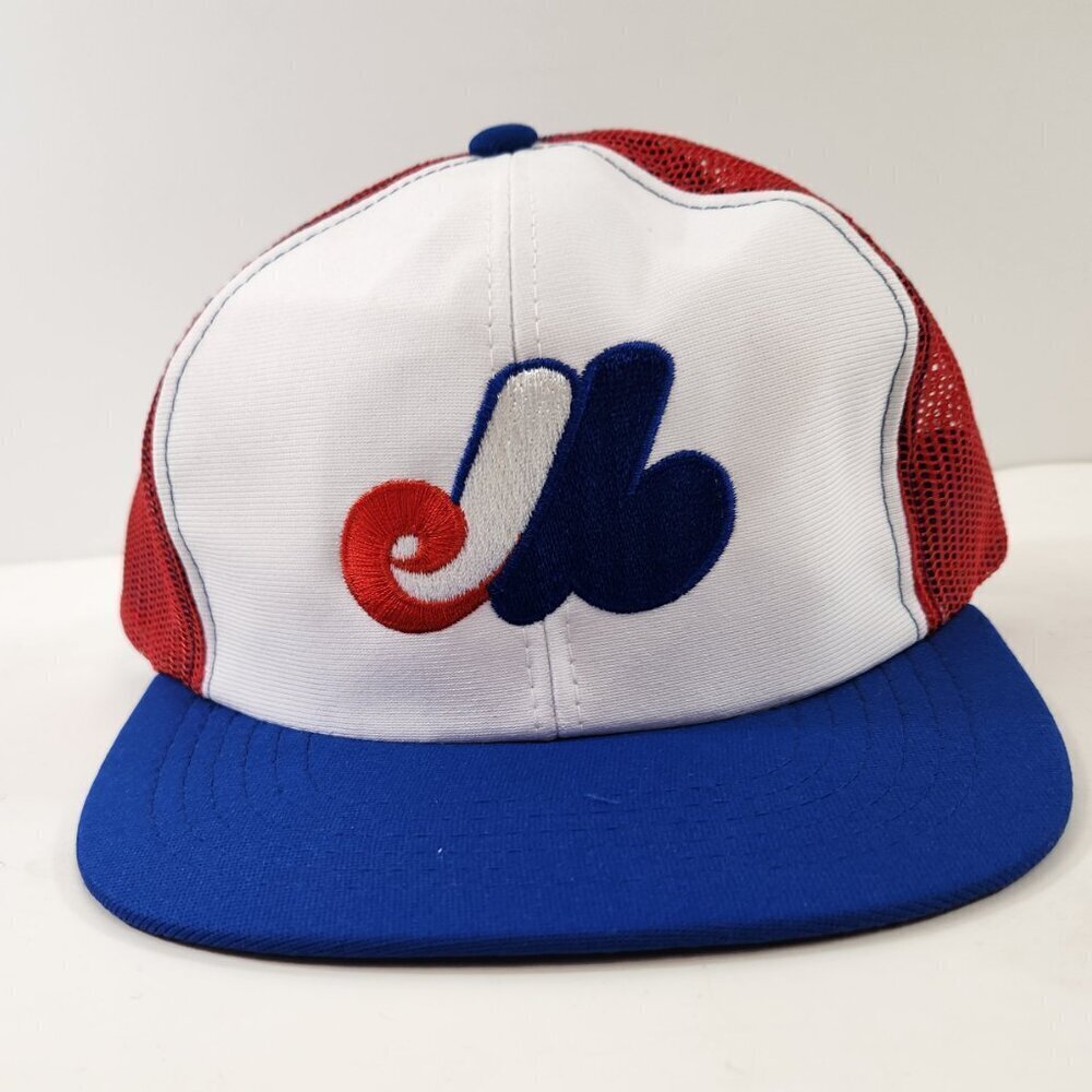 Montreal Expos Ted Fletcher Trucker Hat Vtg Embroidered